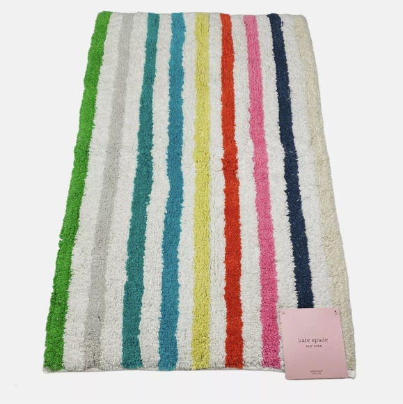 kate spade Bath Kate Spade Candy Stripe Bath Rug 2 X 34 Nwt Poshmark